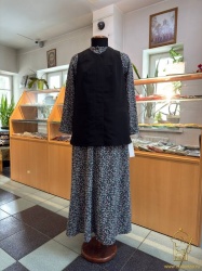 Жилетка женская, черная, мокрый шелк