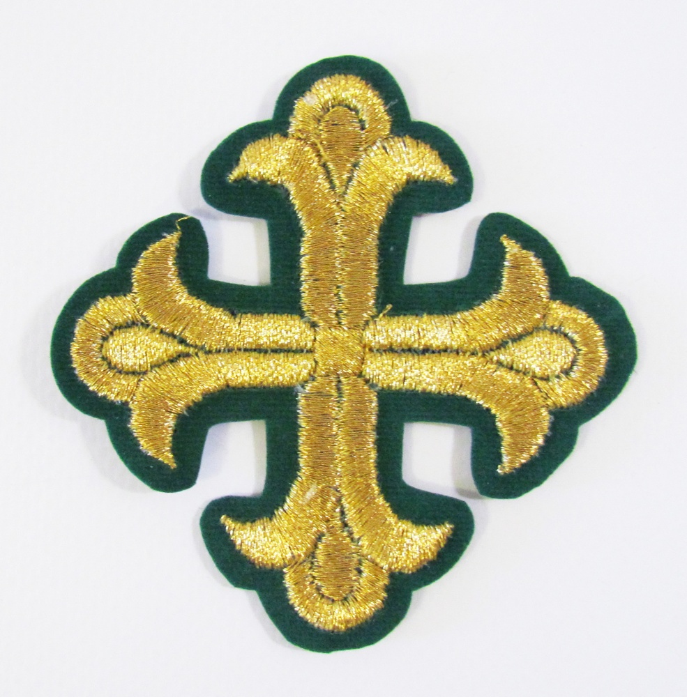 Набор крестов, требный, ЛУКОШКО, зеленый с золотом, 9 шт