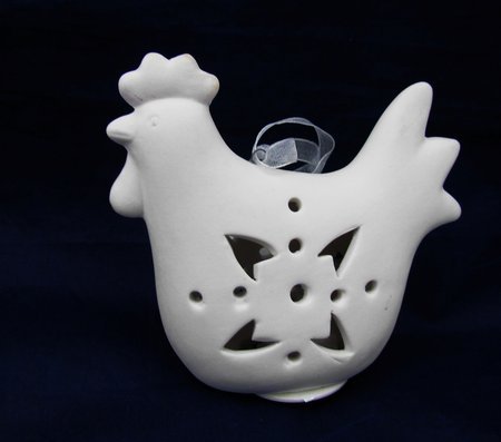 Пасхальный сувенир-подвеска Курочка, керамика, с подсветкой