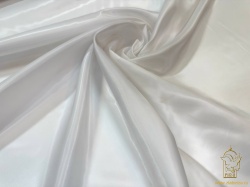 Подкладочная ткань, саржа, белая, вискоза 50 + п/э 50, шир. 145 см