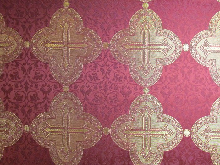 Парча КОЛОМНА, бордо с золотом, шир. 150 см, Рахманово