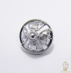Пуговицы ЦАРСКАЯ сереб, металл, 18 мм Пуговицы ЦАРСКАЯ сереб, металл, 18 мм