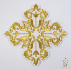 Крест 1 ГРЕЧЕСКИЙ белый с золотом,,14,5 -16 см Крест 1 ГРЕЧЕСКИЙ белый с золотом,,14,5 -16 см