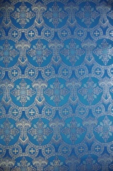 Шелк КОРОНА/ЛАВРА, голубой с серебром, шир. 160 см