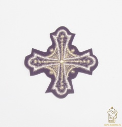Крест 3 ГЕОРГИЙ, фиолет с серебром,8-9 см