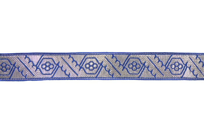 Галун ДУБОК, голубой с серебром, шир. 2,3 см, ФР