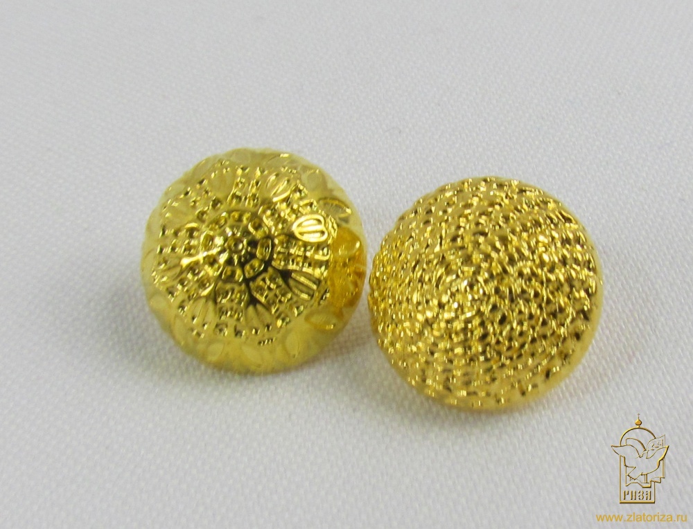 Пуговицы 25 пластик золото