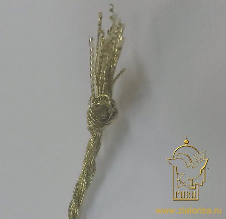 Шнур золото, металл, 2 мм, арт d1013, витой, зеленое золото