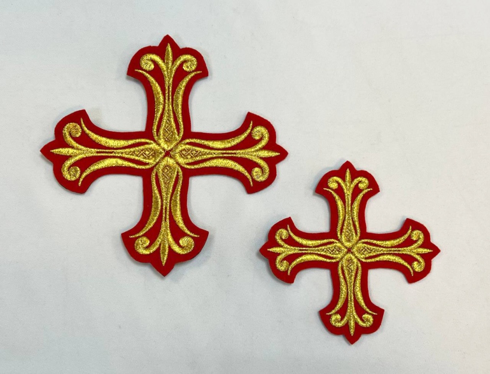 Набор крестов, иерейский, СОФИЯ, красный с золотом, 14 шт