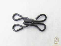 Крючок + петелька, пара, черные, №3