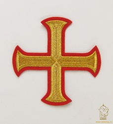 Крест 2 БУЛАТ красный с золотом, 11 см Крест 2 БУЛАТ красный с золотом, 11 см