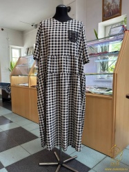 Платье женское СД, хлопок, клетка/цветочек. Цвета Платье женское СД, хлопок, клетка/цветочек. Цвета