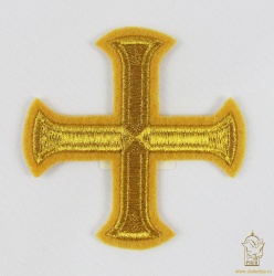 Крест 3 БУЛАТ горчица с золотом, 9 см Крест 3 БУЛАТ горчица с золотом, 9 см