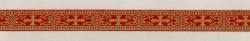 Галун ИНДИЯ Изящный, красный с золотом, шир. 2,6 см