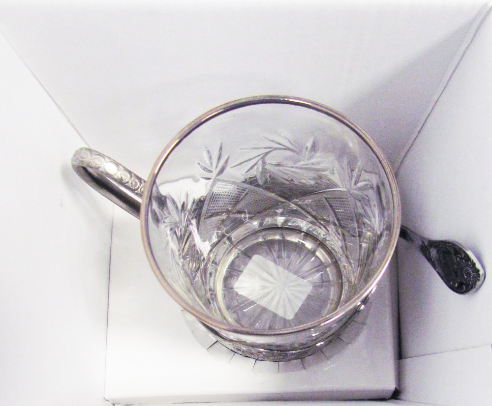 Набор для чая Петр и Феврония, подстаканник - никелир. сталь с чернением, стакан, ложка