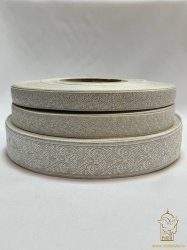 Галун АФИНЫ, белый со светлым серебром, шир. 1,8 см, РА