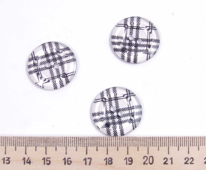 Пуговицы КЛЕТКА, диаметр 2,5 см