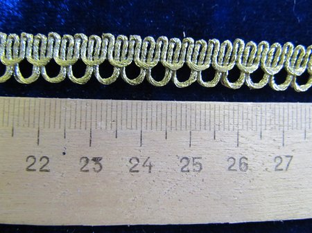 Тесьма золото 3 арт. F228, 7568, в упаковке 25 м