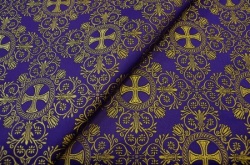 Шелк АЛАНЬЯ малая, фиолетовый с золотом, шир. 160 см