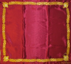 Илитон бордо 80 х 72 см, вышитый, СЕРАФИМЫ, креп-сатин