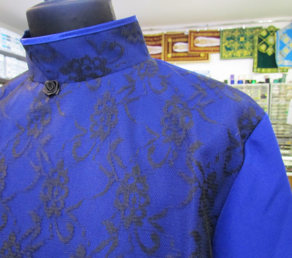 Платье погребальное ВЕЧЕР, габардин , цвет - синий (электрик)