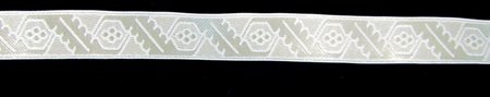 Галун ДУБОК, белый со светлым серебром, шир. 2,3 см