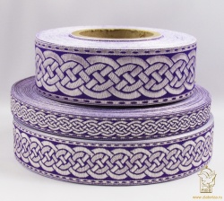 Галун ПЛЕТЕНКА, фиолетовый с серебром, шир. 2,2 см, РА Галун ПЛЕТЕНКА, фиолетовый с серебром, шир. 2,2 см, РА