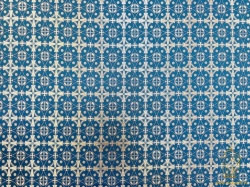 Шелк ЗВОНАРИ, голубой с серебром, шир. 150 см, Рахманово