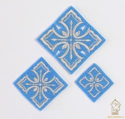 Набор крестов АНГЕЛЫ, требный, голубой с серебром, 9 шт, Набор крестов АНГЕЛЫ, требный, голубой с серебром, 9 шт,