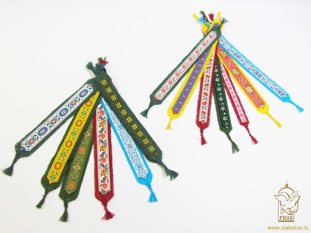 Закладка для небольших книг (лен + тесьма)