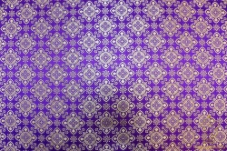 Шелк ПП ТВЕРСКОЙ, фиолетовый с золотом, шир. 150 см