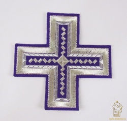 Крест 1 НОВГОРОДСКИЙ КРЕСТ, фиолетовый с серебром,14,5 -16 см Крест 1 НОВГОРОДСКИЙ КРЕСТ, фиолетовый с серебром,14,5 -16 см