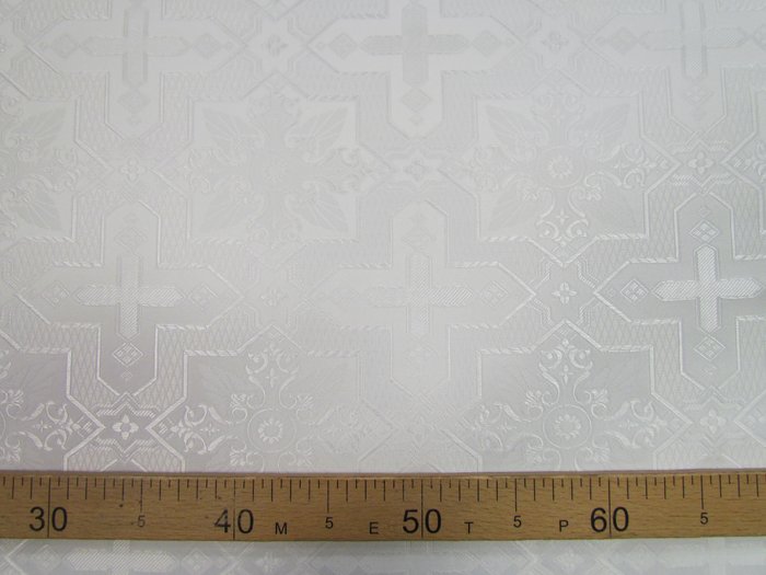 Шелк КУСТОДИЯ, белый, шир. 150 см, Рахманово