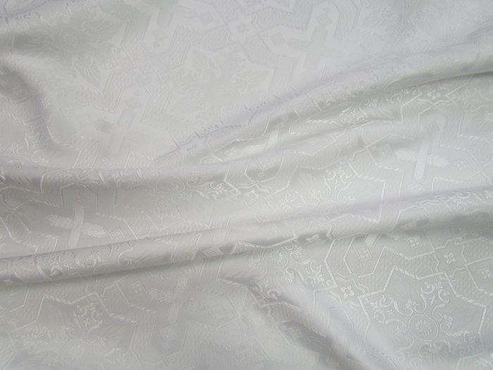 Шелк КУСТОДИЯ, белый, шир. 150 см, Рахманово