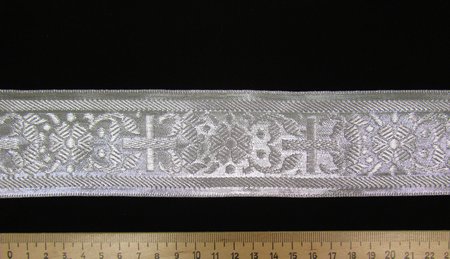 Галун ИНДИЯ ролик сереб. шир. 5 см