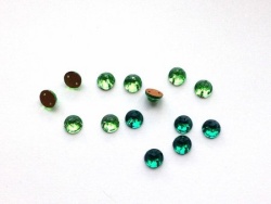 Стразы пришивные, стекло, диам. 5 мм, цвет - микс, Чехия