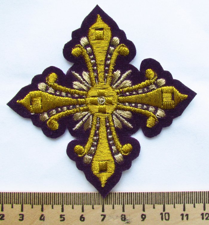 Крест 3 ВАНИН, фиолетовый с золотом
