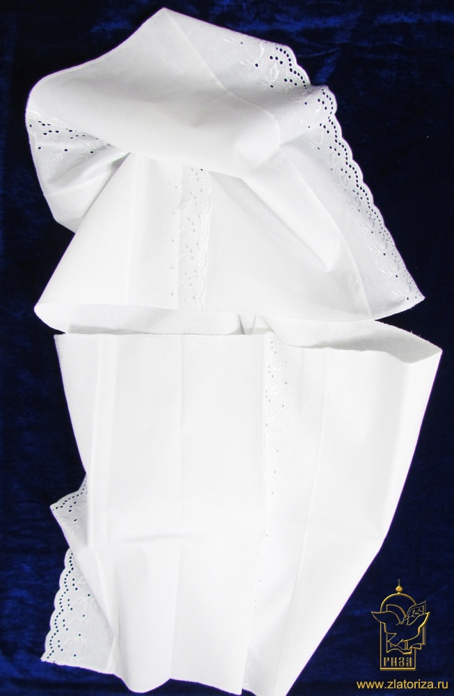 Полотенце Венчальное малое белое, отделка шитьем