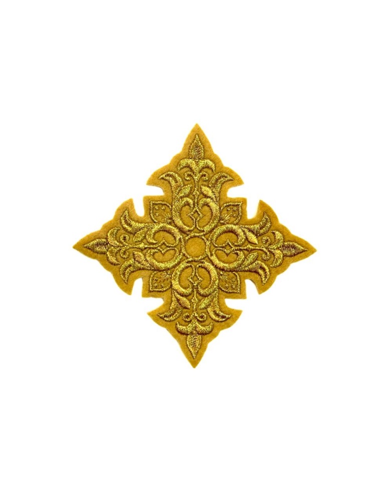 Крест 2 ПОЧАЕВ, горчица с золотом, 10-12 см