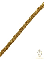 Тесьма золото 59, шир. 0,8 см,, плетенка (под канитель и трунцал) арт. КВ 501, в упаковке 16 м Тесьма золото 59, шир. 0,8 см,, плетенка (под канитель и трунцал) арт. КВ 501, в упаковке 16 м
