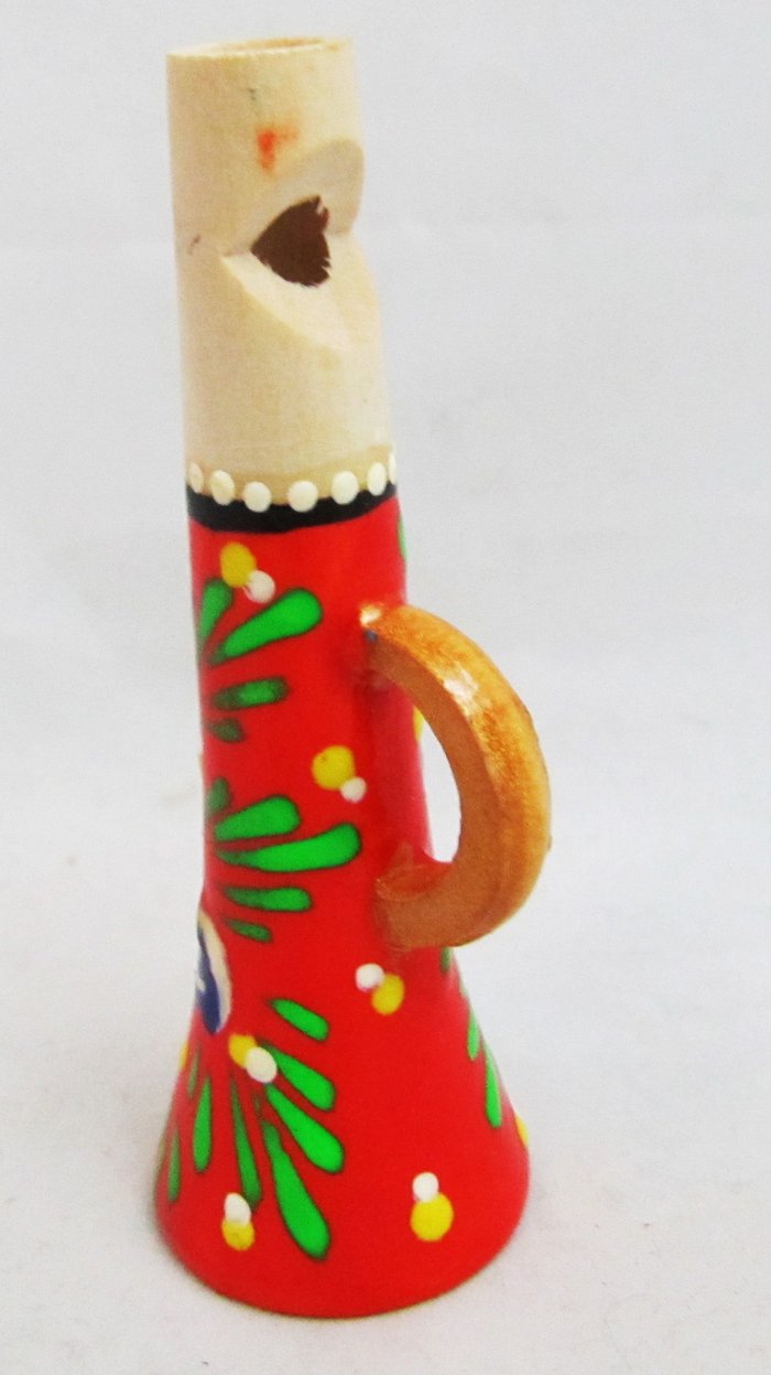 Свистулька Труба, дерево, ручная роспись
