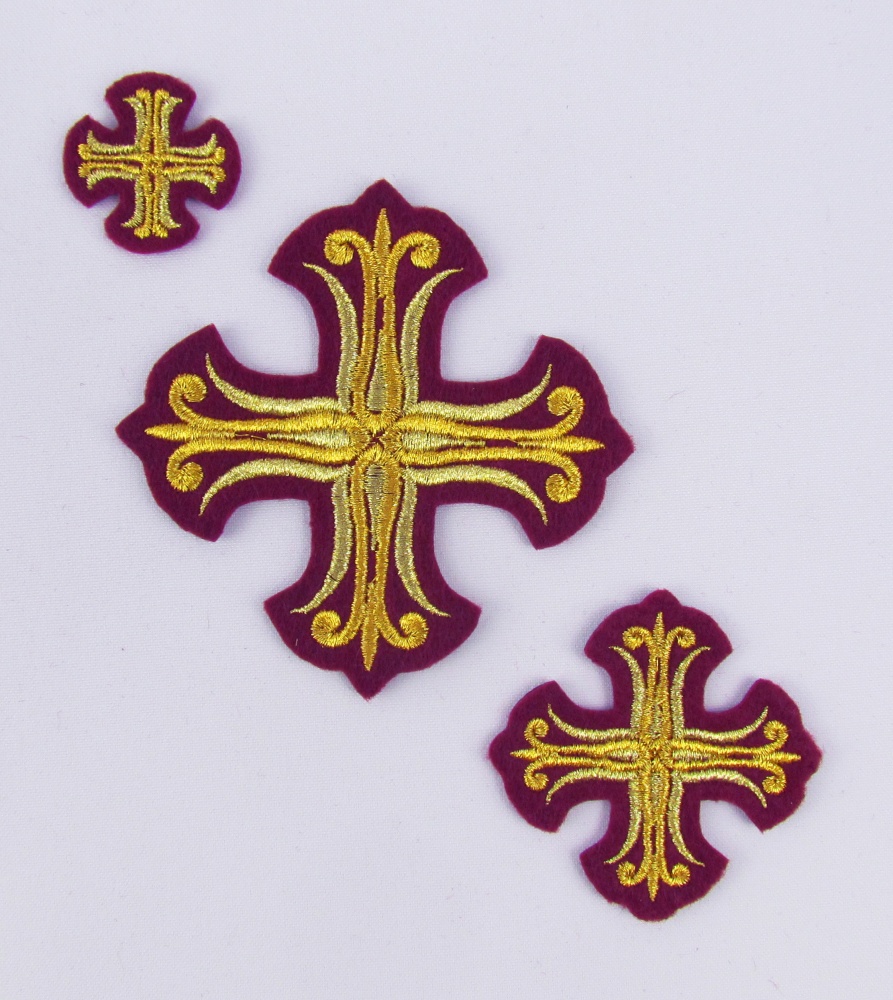 Набор крестов, иерейский, СОФИЯ, бордо с золотом, 14 шт