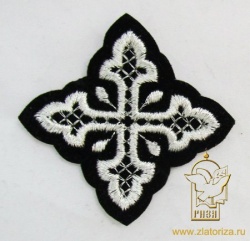 Крест 4 ВОЛОГОДСКИЙ, черный с серебром,6-7 см