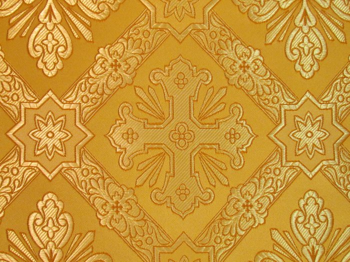 Шелк КАНОН, желтый с золотом, шир. 150 см, Рахманово