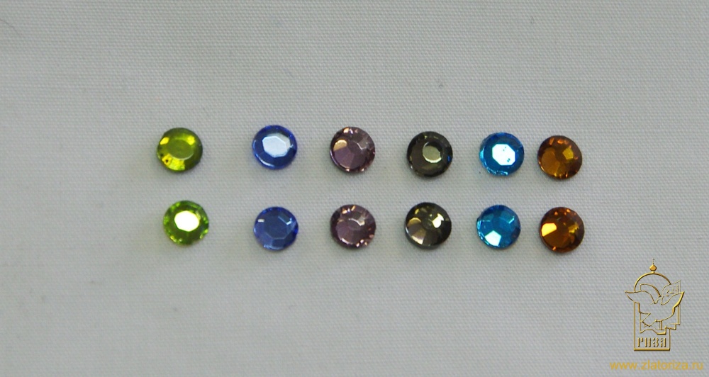 Стразы клеевые, стекло, № 20, цвет-микс