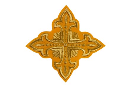 Крест 1 ОСТРЫЙ, желтый с золотом,14,5 -16 см