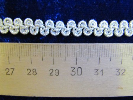 Тесьма серебро 43, 50 м всупаковке