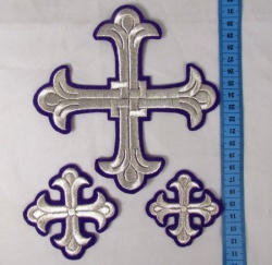 Набор крестов, дьяконский, ЛУКОШКО, фиолетовый с серебром, 10 шт Набор крестов, дьяконский, ЛУКОШКО, фиолетовый с серебром, 10 шт