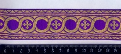 Галун ГОРОХ, фиолетовый с золотом, шир. 4 см, ФР Галун ГОРОХ, фиолетовый с золотом, шир. 4 см, ФР