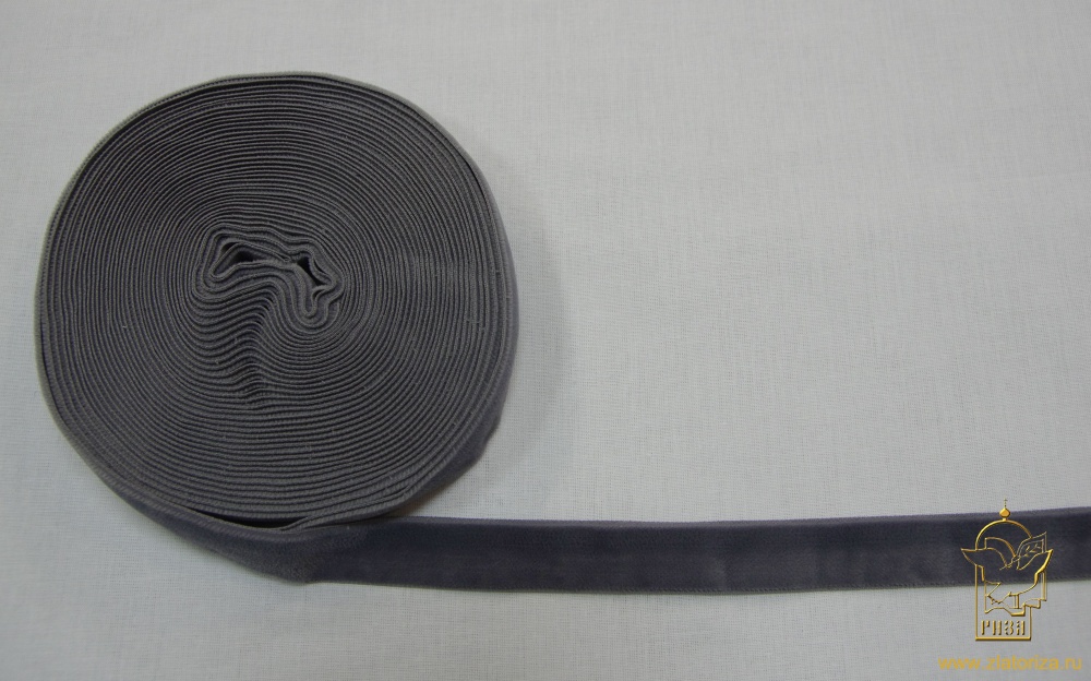 Бархотка серая, шир. 2 см, 10 м